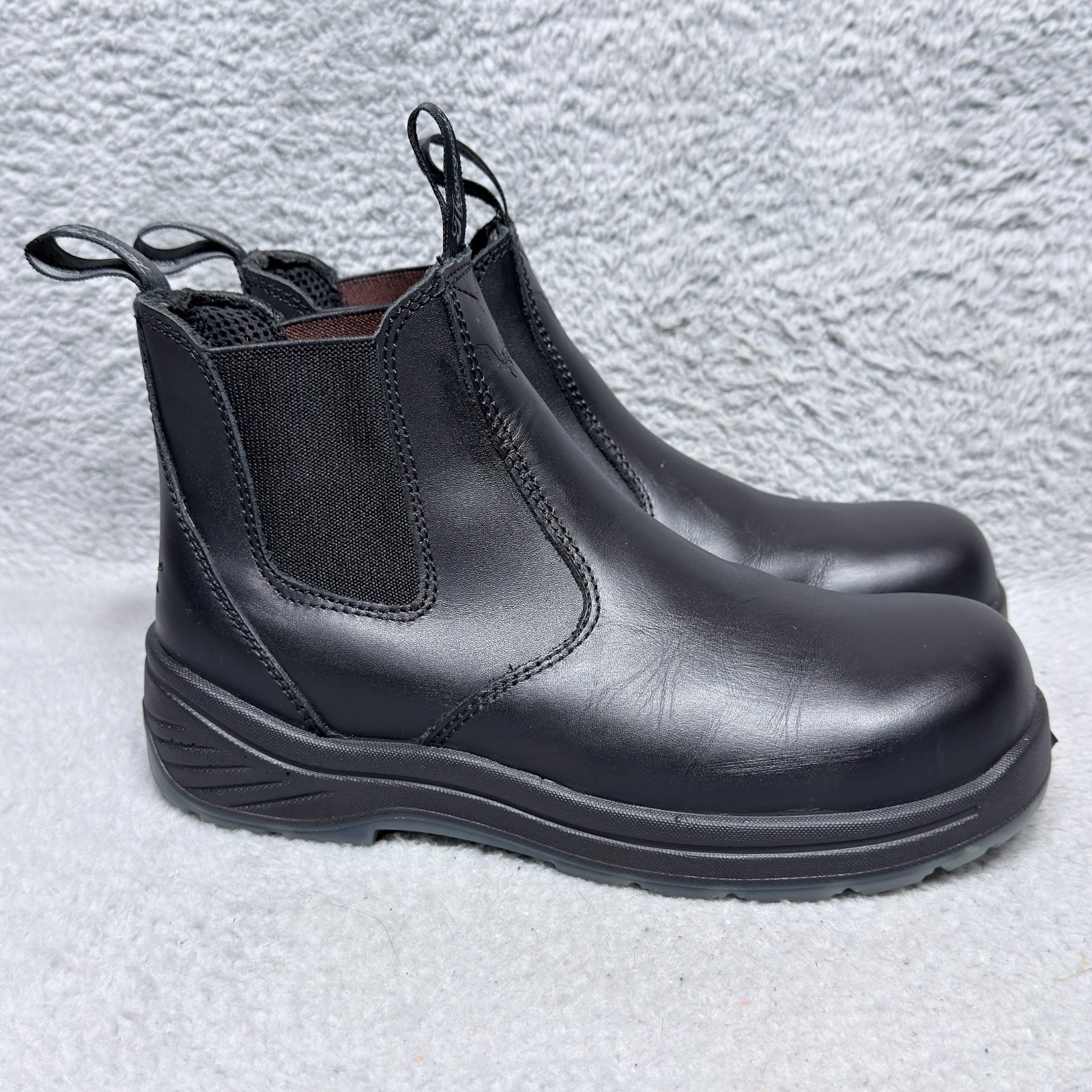 Thorogood Thoro-Flex Quick Release Mens Size 6 Work Chelsea Boots Black Leather